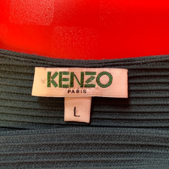 RARE Kenzo Paris Dark Emerald Midi Dress, Large - Picture 5 of 6